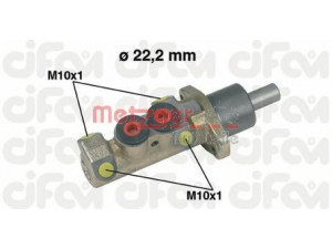 METZGER 202-228 pagrindinis cilindras, stabdžiai 
 Stabdžių sistema -> Pagrindinis stabdžių cilindras
4601.E3, 9567211580, 4601.96, 4601.E3