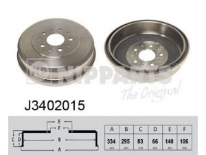 NIPPARTS J3402015 stabdžių būgnas 
 Stabdžių sistema -> Būgninis stabdys -> Stabdžių būgnas
42431-35110, 42431-35180, 42431-35200