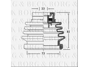 BORG & BECK BCB2688 gofruotoji membrana, kardaninis velenas 
 Ratų pavara -> Gofruotoji membrana