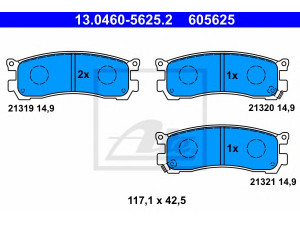 ATE 13.0460-5625.2 stabdžių trinkelių rinkinys, diskinis stabdys 
 Techninės priežiūros dalys -> Papildomas remontas
H266-26-48Z, H266-26-48ZA, HF39-26-48Z