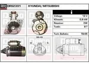 DELCO REMY DRS2301 starteris 
 Elektros įranga -> Starterio sistema -> Starteris
M2T40081, M2T47281, M3T22581, M3T22582