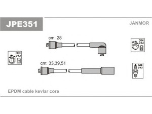 JANMOR JPE351 uždegimo laido komplektas 
 Kibirkšties / kaitinamasis uždegimas -> Uždegimo laidai/jungtys
19901-87787-000, 19901-87788-000