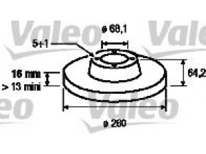 VALEO 186314 stabdžių diskas 
 Stabdžių sistema -> Diskinis stabdys -> Stabdžių diskas
701615301, 701615301C