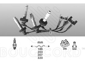 BOUGICORD 6462 uždegimo laido komplektas 
 Kibirkšties / kaitinamasis uždegimas -> Uždegimo laidai/jungtys
1275284, 1275284, 1275603, 9125108