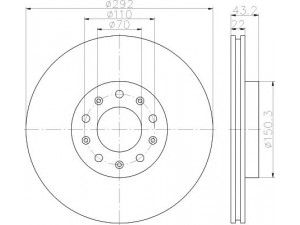 HELLA PAGID 8DD 355 116-691 stabdžių diskas 
 Stabdžių sistema -> Diskinis stabdys -> Stabdžių diskas
51767379, 51767380