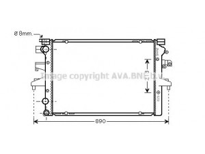 AVA QUALITY COOLING VW2231 radiatorius, variklio aušinimas 
 Aušinimo sistema -> Radiatorius/alyvos aušintuvas -> Radiatorius/dalys
7H0121253H, 7H0121253M