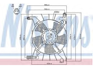 NISSENS 85063 ventiliatorius, radiatoriaus 
 Aušinimo sistema -> Oro aušinimas
93740673, 96536522, 93740673, 96536522