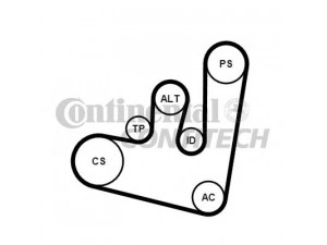 CONTITECH 6PK1660K2 V formos rumbuotas diržas, komplektas 
 Techninės priežiūros dalys -> Techninės priežiūros intervalai