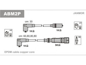 JANMOR ABM2P uždegimo laido komplektas 
 Kibirkšties / kaitinamasis uždegimas -> Uždegimo laidai/jungtys