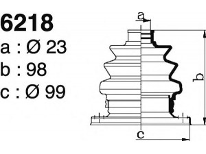 DEPA 6218 gofruotoji membrana, kardaninis velenas 
 Ratų pavara -> Gofruotoji membrana
46307029, 9945301