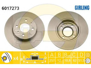 GIRLING 6017273 stabdžių diskas 
 Dviratė transporto priemonės -> Stabdžių sistema -> Stabdžių diskai / priedai
4448411, 4448411
