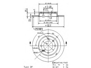 BRECO BS 7663 stabdžių diskas 
 Stabdžių sistema -> Diskinis stabdys -> Stabdžių diskas
4246X8, 424952, 424953, 424990