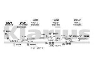 KLARIUS 930347E išmetimo sistema 
 Išmetimo sistema -> Išmetimo sistema, visa