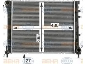 HELLA 8MK 376 900-174 radiatorius, variklio aušinimas 
 Aušinimo sistema -> Radiatorius/alyvos aušintuvas -> Radiatorius/dalys
51787115, 51934449, 51934450