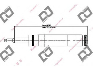 DJ PARTS DS1388GC amortizatorius 
 Pakaba -> Amortizatorius
344206, 344216