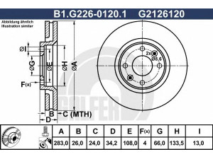 GALFER B1.G226-0120.1 stabdžių diskas 
 Dviratė transporto priemonės -> Stabdžių sistema -> Stabdžių diskai / priedai
16 064 014 80, 4246 W2, 4249 18