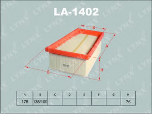 LYNXauto LA-1402 oro filtras 
 Techninės priežiūros dalys -> Techninės priežiūros intervalai
16546-00QAA, 16546-00QAU, 44 08 341