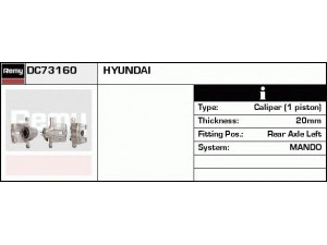 DELCO REMY DC73160 stabdžių apkaba 
 Stabdžių sistema -> Stabdžių matuoklis -> Stabdžių matuoklio montavimas
58310-H1010