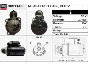 DELCO REMY DRS1143 starteris 
 Elektros įranga -> Starterio sistema -> Starteris
110964, 1170051, 1178686, B15R12X3H762