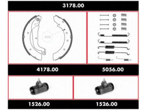 REMSA 3178.00 stabdžių rinkinys, būgniniai stabdžiai 
 Stabdžių sistema -> Būgninis stabdys -> Stabdžių remonto rinkinys
4241-2T, 4241-2T
