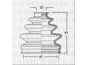BORG & BECK BCB2341 gofruotoji membrana, kardaninis velenas 
 Ratų pavara -> Gofruotoji membrana