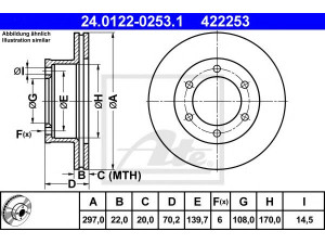 ATE 24.0122-0253.1 stabdžių diskas 
 Dviratė transporto priemonės -> Stabdžių sistema -> Stabdžių diskai / priedai
43512-35280, 43512-35310