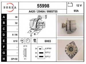 EAI 55998 kintamosios srovės generatorius
068903025K