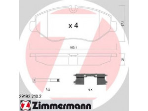 ZIMMERMANN 29192.210.2 stabdžių trinkelių rinkinys, diskinis stabdys 
 Techninės priežiūros dalys -> Papildomas remontas
004 420 6720, 004 420 8320, 005 420 2120