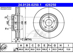 ATE 24.0128-0250.1 stabdžių diskas 
 Stabdžių sistema -> Diskinis stabdys -> Stabdžių diskas
1500159, 1514427, 7G91-1125-EA