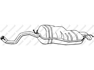 BOSAL 279-107 galinis duslintuvas 
 Išmetimo sistema -> Duslintuvas
1J6 253 609 AR, 1J6 253 609 H, JZW 253 609 AB