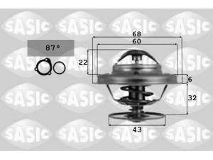 SASIC 9000367 termostatas, aušinimo skystis 
 Aušinimo sistema -> Termostatas/tarpiklis -> Thermostat
0022037675, 0022038175, 1002000515