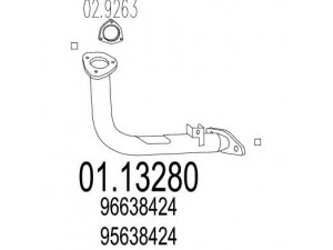 MTS 01.13280 išleidimo kolektorius 
 Išmetimo sistema -> Išmetimo vamzdžiai
95638424, 96638424