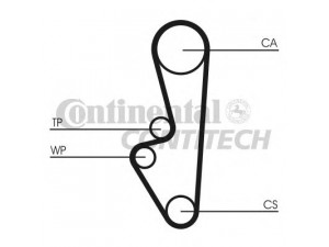 CONTITECH CT524 paskirstymo diržas 
 Techninės priežiūros dalys -> Papildomas remontas
94410513703, 94410515704