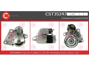 CASCO CST35247GS starteris 
 Elektros įranga -> Starterio sistema -> Starteris
M000T93581, M000T93581AM, M000T93582