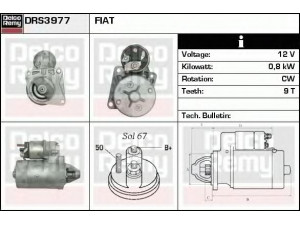 DELCO REMY DRS3977 starteris 
 Elektros įranga -> Starterio sistema -> Starteris
46231531, 46414994