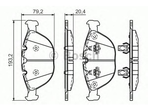 BOSCH 0 986 494 217 stabdžių trinkelių rinkinys, diskinis stabdys 
 Techninės priežiūros dalys -> Papildomas remontas
34 11 6 756 350, 34 11 6 761 282