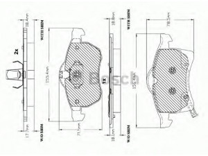 BOSCH F 03A 150 012 stabdžių trinkelių rinkinys, diskinis stabdys 
 Techninės priežiūros dalys -> Papildomas remontas
1605009, 1605035, 1605957, 1605996