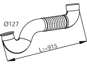DINEX 53130 išleidimo kolektorius 
 Išmetimo sistema -> Išmetimo vamzdžiai
948.490.2919