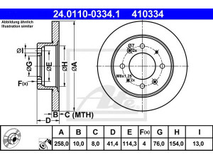ATE 24.0110-0334.1 stabdžių diskas 
 Dviratė transporto priemonės -> Stabdžių sistema -> Stabdžių diskai / priedai
58411-2F100