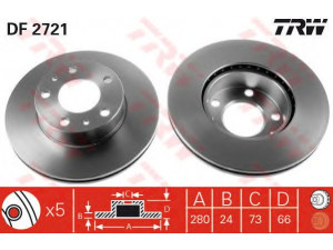 TRW DF2721 stabdžių diskas 
 Dviratė transporto priemonės -> Stabdžių sistema -> Stabdžių diskai / priedai
4246L3, 4246L4, 4246X9, 4246Y1