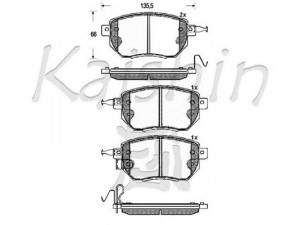 KAISHIN D1264 stabdžių trinkelių rinkinys, diskinis stabdys 
 Techninės priežiūros dalys -> Papildomas remontas
41060CA090, 41060CA092, 41060CA093