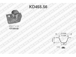 SNR KD455.56 paskirstymo diržo komplektas 
 Techninės priežiūros dalys -> Papildomas remontas
13070-AW300, 7701474443, 7701477050