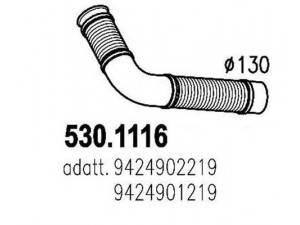 ASSO 530.1116 išleidimo kolektorius 
 Išmetimo sistema -> Išmetimo vamzdžiai
9424901219, 9424902219, 9424904019