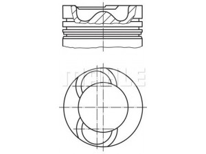 MAHLE ORIGINAL 008 93 01 stūmoklis 
 Variklis -> Cilindrai/stūmokliai