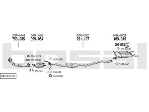 BOSAL 043.950.03 išmetimo sistema 
 Išmetimo sistema -> Išmetimo sistema, visa