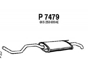 FENNO P7479 galinis duslintuvas 
 Išmetimo sistema -> Duslintuvas
6K5253609AE, 6K5253609AE