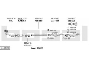 BOSAL 090.950.30 išmetimo sistema 
 Išmetimo sistema -> Išmetimo sistema, visa