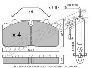 fri.tech. 598.1W stabdžių trinkelių rinkinys, diskinis stabdys 
 Techninės priežiūros dalys -> Papildomas remontas