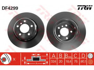 TRW DF4299 stabdžių diskas 
 Dviratė transporto priemonės -> Stabdžių sistema -> Stabdžių diskai / priedai
34216756849