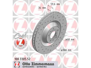 ZIMMERMANN 100.3305.52 stabdžių diskas 
 Dviratė transporto priemonės -> Stabdžių sistema -> Stabdžių diskai / priedai
4E0 615 301 A, 4E0 615 301 G, 4E0 615 301 J